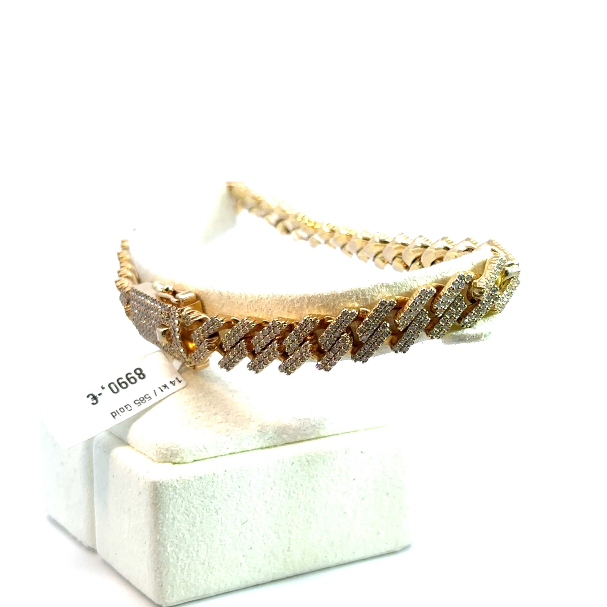 Cuban Chain Iced Out - 9.5 mm - 14 kt (585 Gelbgold) - Juwelier BenjaminCuban Chain Iced Out - 9.5 mm - 14 kt (585 Gelbgold)