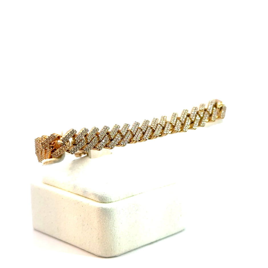 Cuban Chain Iced Out - 9.5 mm - 14 kt (585 Gelbgold) - Juwelier BenjaminCuban Chain Iced Out - 9.5 mm - 14 kt (585 Gelbgold)