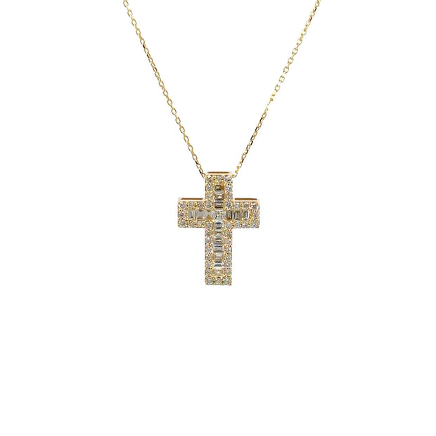 Diamant - Baguette Kreuz - groß - 18kt (750 Gold) - Juwelier BenjaminDiamant - Baguette Kreuz - groß - 18kt (750 Gold)