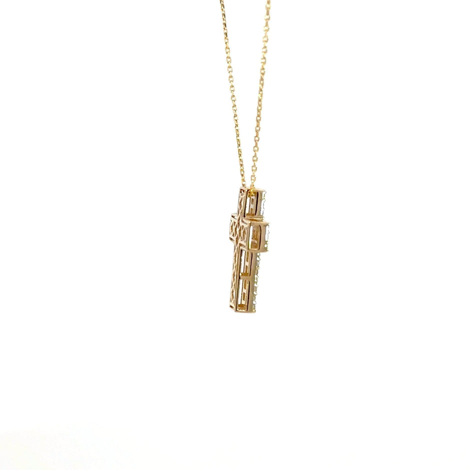 Diamant - Baguette Kreuz - groß - 18kt (750 Gold) - Juwelier BenjaminDiamant - Baguette Kreuz - groß - 18kt (750 Gold)
