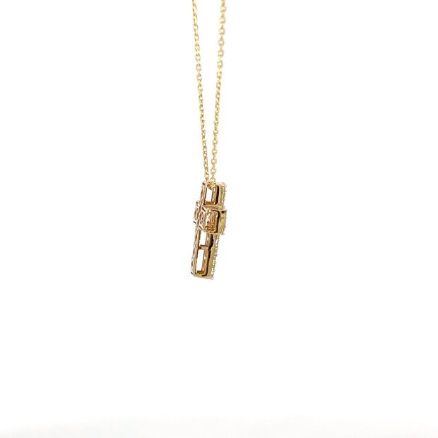 Diamant - Baguette Kreuz - klein - 18kt (750 Gold) - Juwelier BenjaminDiamant - Baguette Kreuz - klein - 18kt (750 Gold)