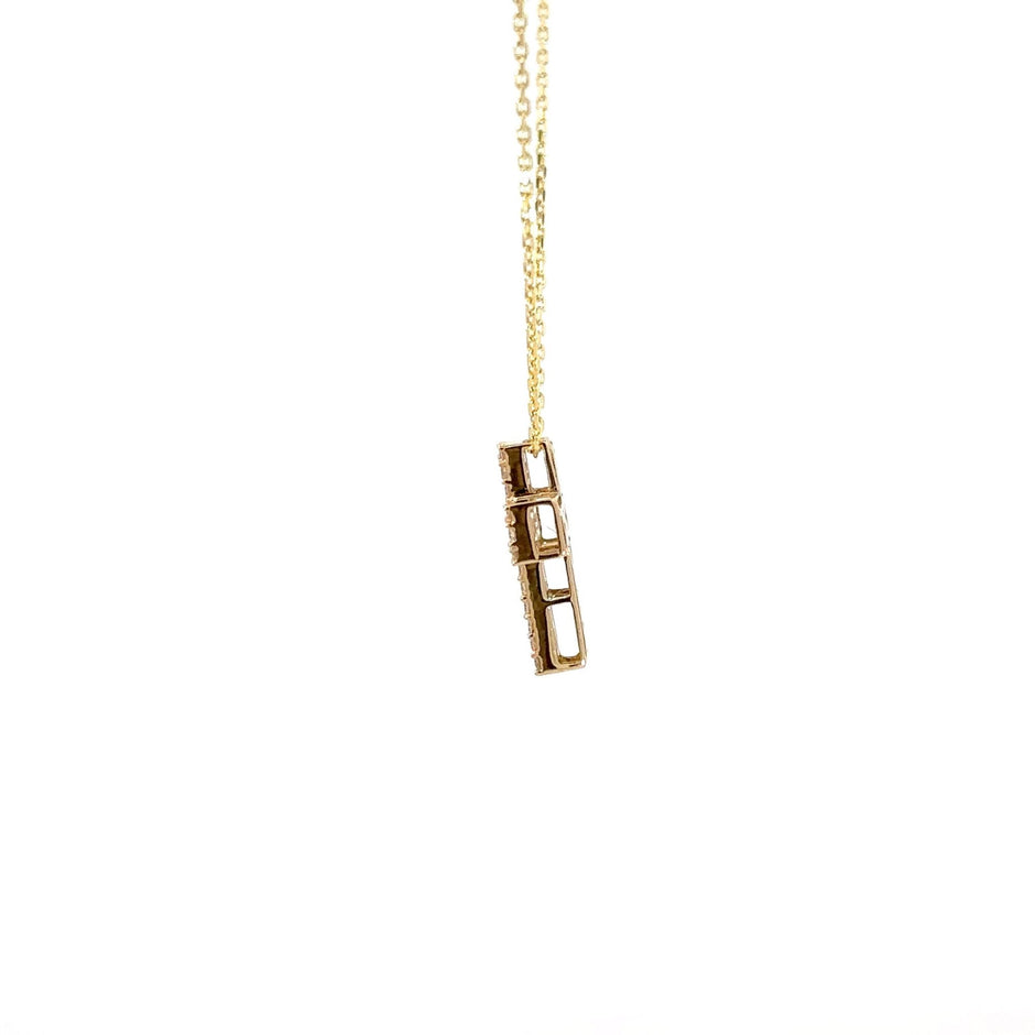 Diamant - Baguette Kreuz - klein - 18kt (750 Gold) – Ansicht 4