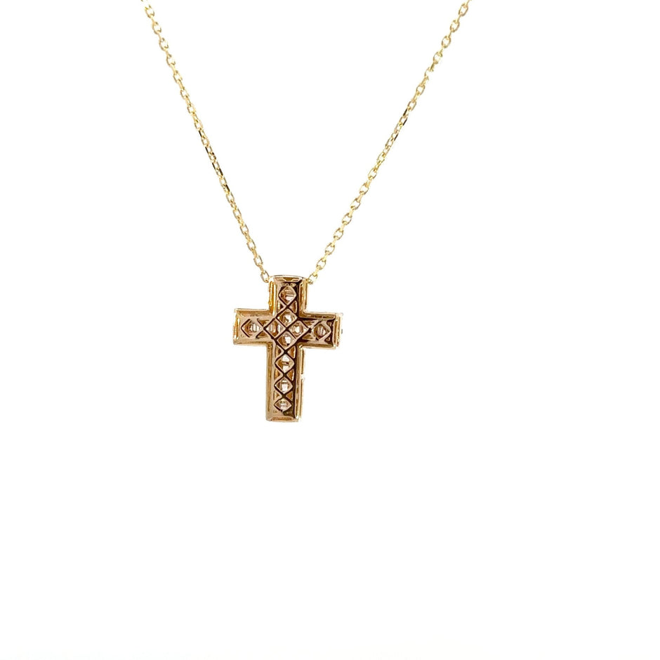 Diamant - Baguette Kreuz - klein - 18kt (750 Gold) – Ansicht 3