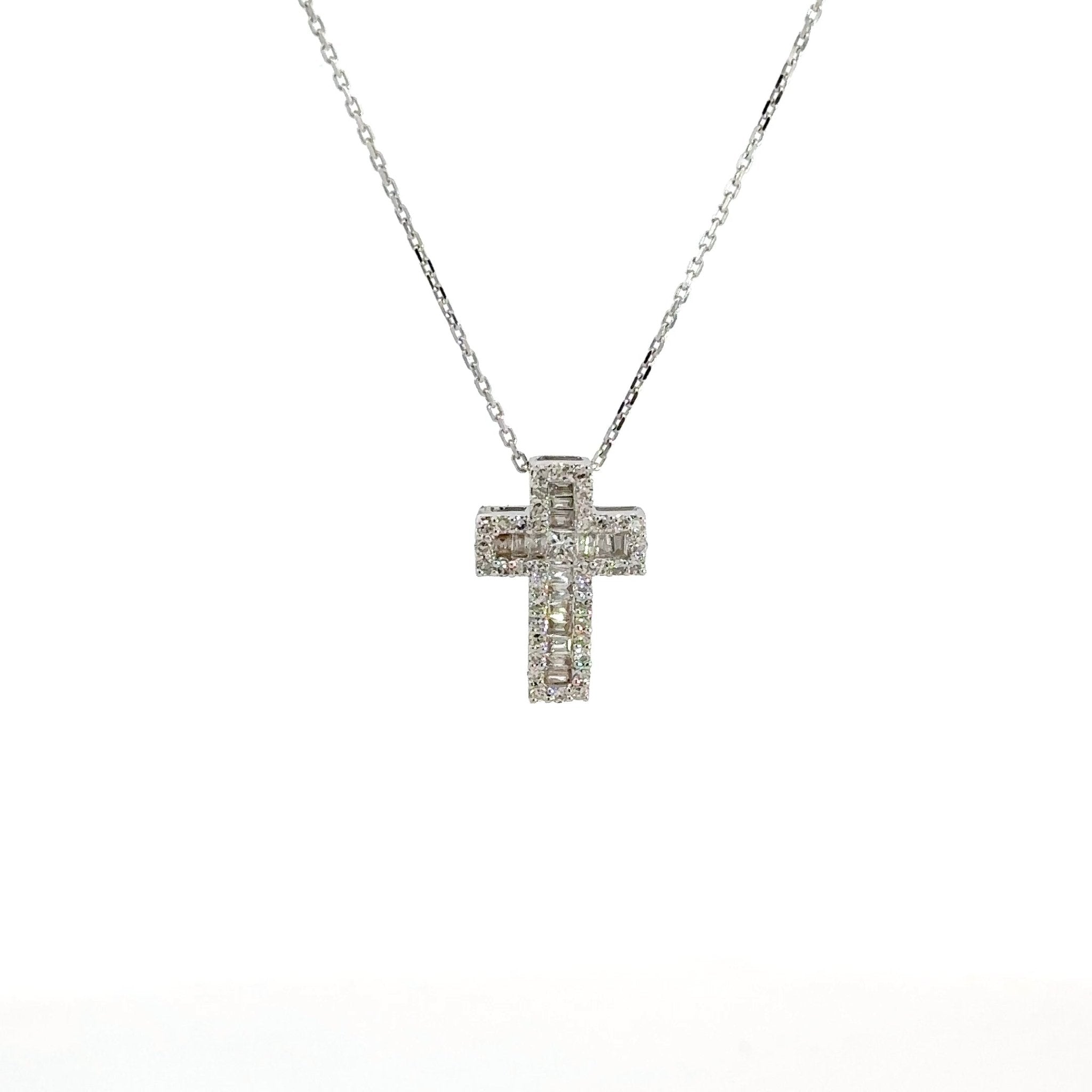 Diamant - Baguette Kreuz - mittel - 18kt (750 Gold) - Juwelier BenjaminDiamant - Baguette Kreuz - mittel - 18kt (750 Gold)