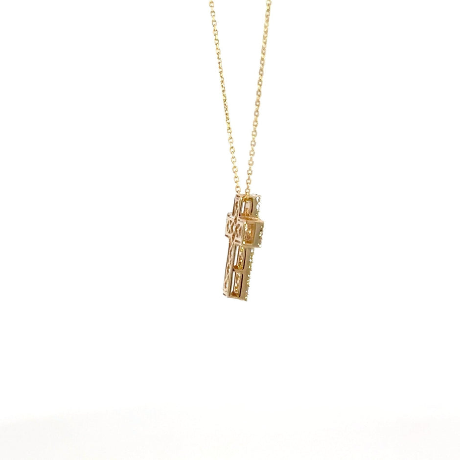 Diamant - Baguette Kreuz - mittel - 18kt (750 Gold) - Juwelier BenjaminDiamant - Baguette Kreuz - mittel - 18kt (750 Gold)
