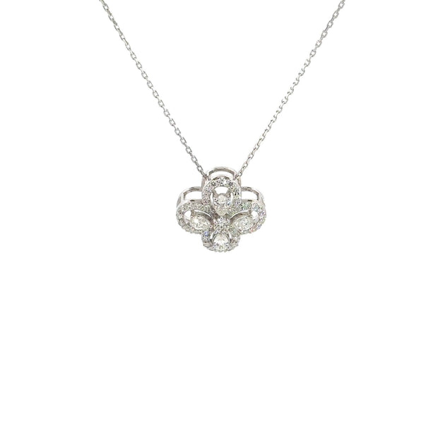 Diamant - Kleeblatt Anhänger – 18 kt (750 Gold) - Juwelier BenjaminDiamant - Kleeblatt Anhänger – 18 kt (750 Gold)