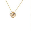 Diamant - Kleeblatt Anhänger – 18 kt (750 Gold) – Ansicht 3