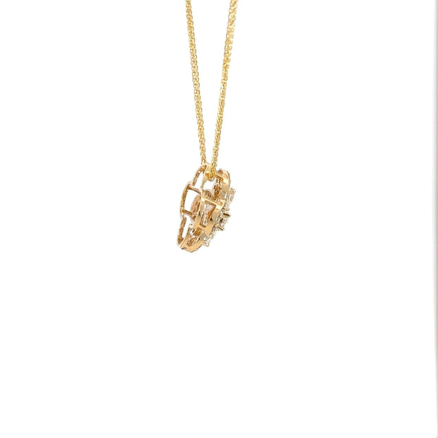 Diamant - Kleeblatt Anhänger – 18 kt (750 Gold) - Juwelier BenjaminDiamant - Kleeblatt Anhänger – 18 kt (750 Gold)