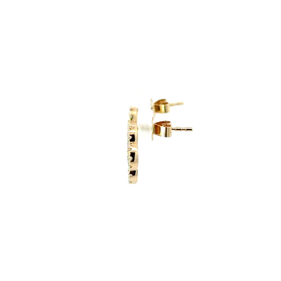Diamant - Kleeblatt Ohrringe – 14 kt (585 Gold) 0.38ct - Juwelier BenjaminDiamant - Kleeblatt Ohrringe – 14 kt (585 Gold) 0.38ct