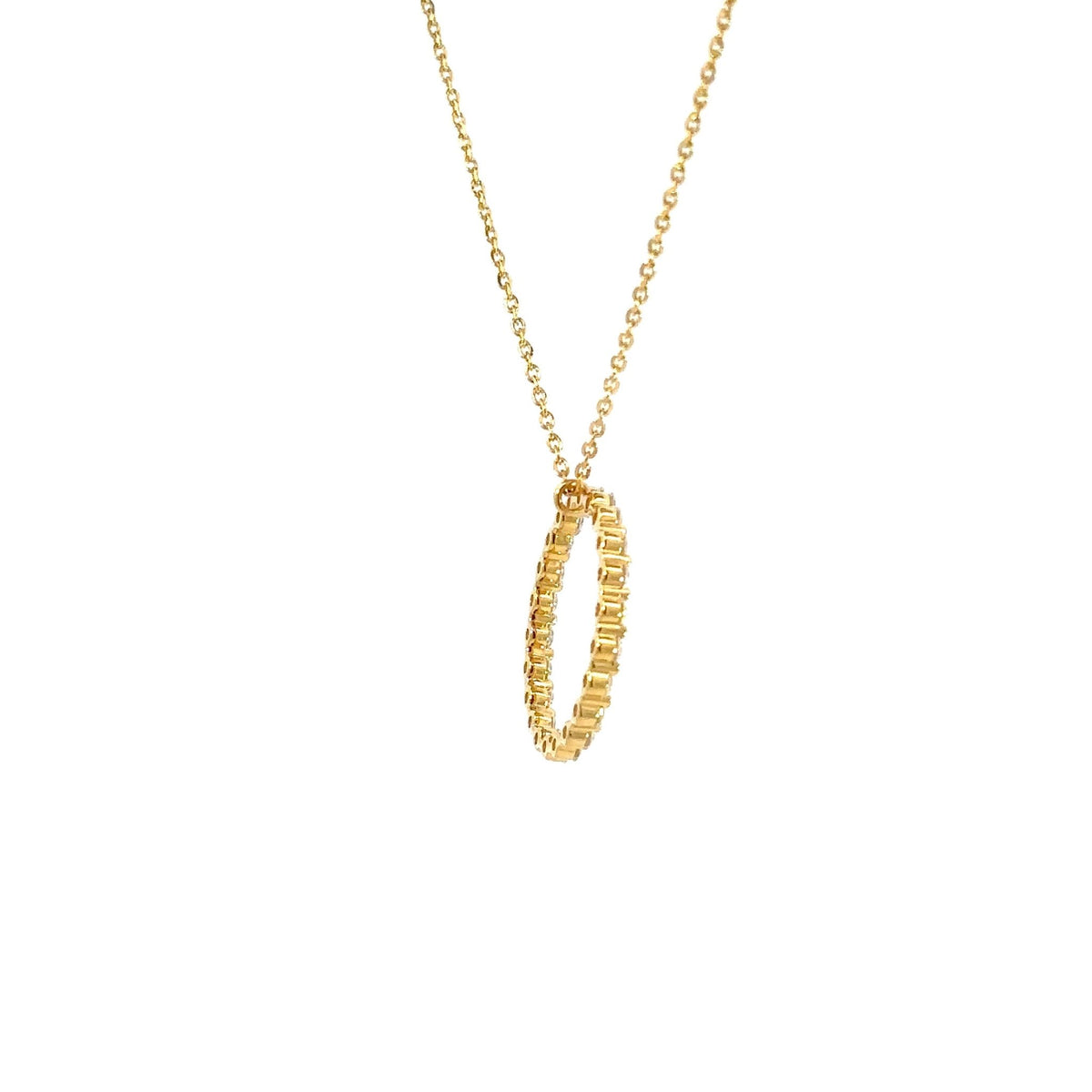 Diamant - Kreis Anhänger – 18 kt (750 Gold) – Ansicht 2