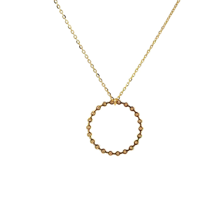 Diamant - Kreis Anhänger – 18 kt (750 Gold) – Ansicht 3