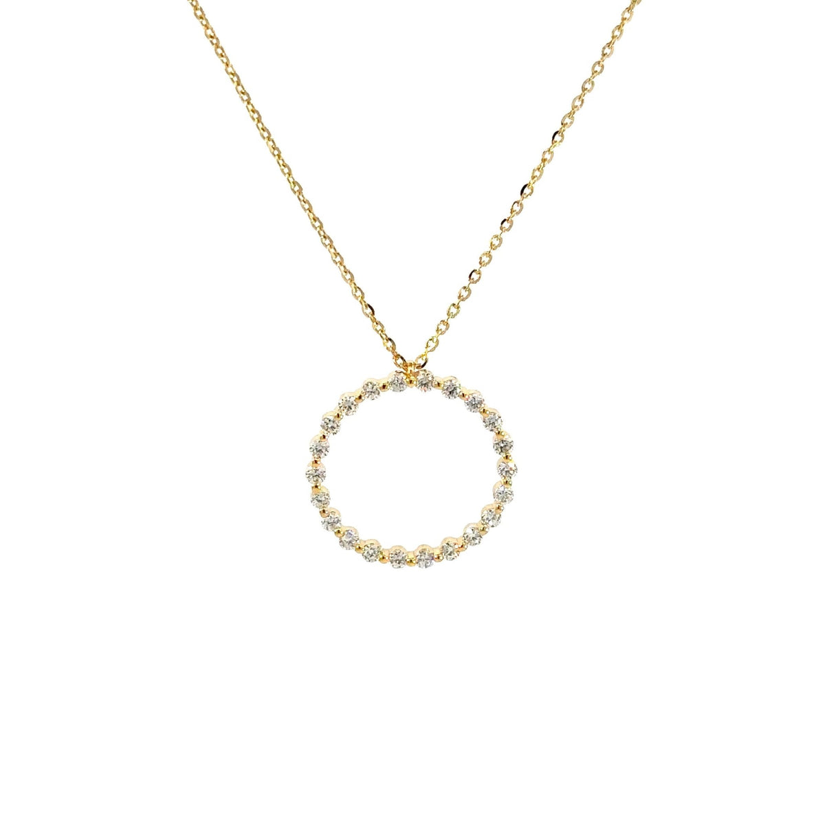 Diamant - Kreis Anhänger – 18 kt (750 Gold) – Juwelier Benjamin