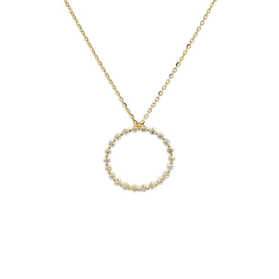 Diamant - Kreis Anhänger – 18 kt (750 Gold) – Juwelier Benjamin