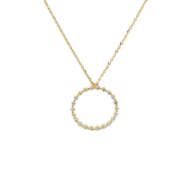 Diamant - Kreis Anhänger – 18 kt (750 Gold) - Juwelier BenjaminDiamant - Kreis Anhänger – 18 kt (750 Gold)