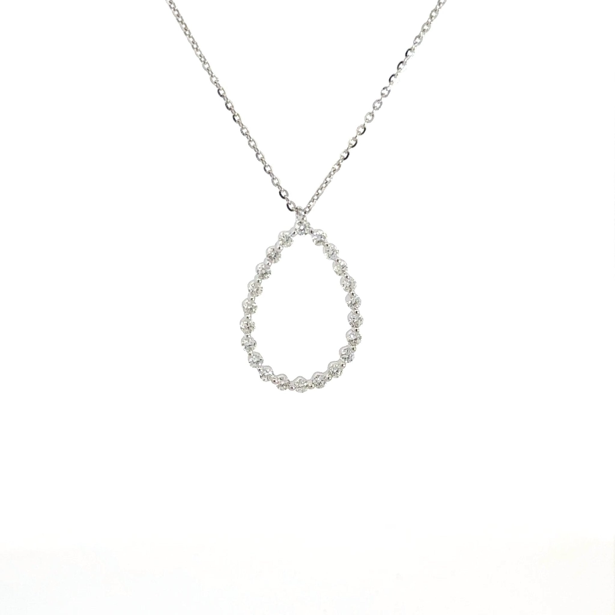 Diamant - Tropfen Anhänger – 18 kt (750 Gold) - Juwelier BenjaminDiamant - Tropfen Anhänger – 18 kt (750 Gold)