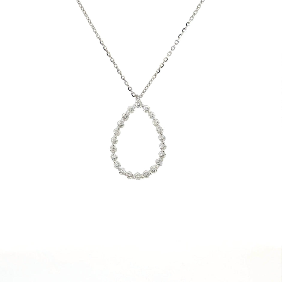 Diamant - Tropfen Anhänger – 18 kt (750 Gold) - Juwelier BenjaminDiamant - Tropfen Anhänger – 18 kt (750 Gold)