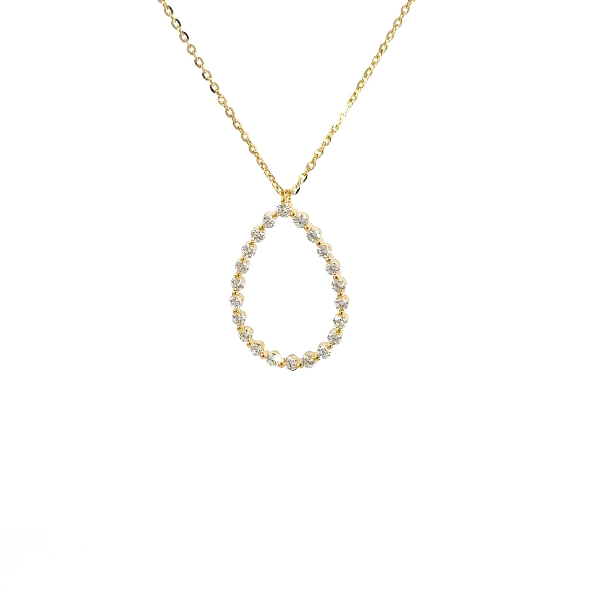 Diamant - Tropfen Anhänger – 18 kt (750 Gold) - Juwelier BenjaminDiamant - Tropfen Anhänger – 18 kt (750 Gold)