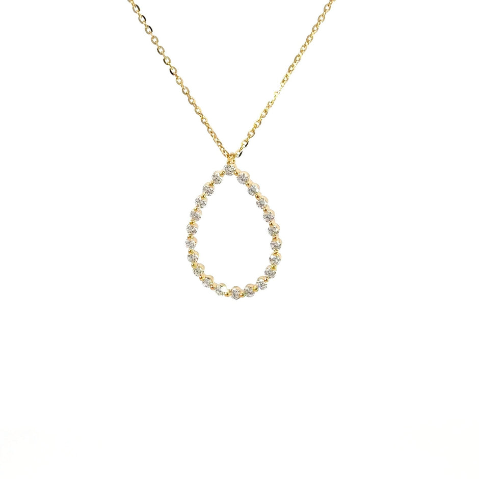 Diamant - Tropfen Anhänger – 18 kt (750 Gold) - Juwelier BenjaminDiamant - Tropfen Anhänger – 18 kt (750 Gold)