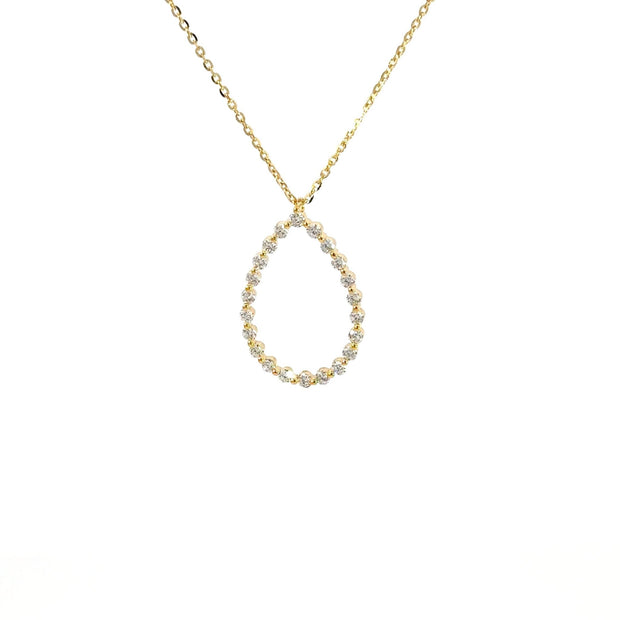 Diamant - Tropfen Anhänger – 18 kt (750 Gold) - Juwelier BenjaminDiamant - Tropfen Anhänger – 18 kt (750 Gold)