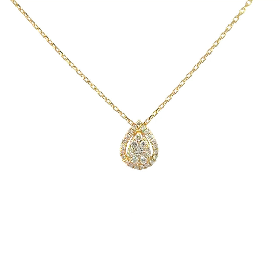 Diamant - Tropfenanhänger 14kt (585 Gold) - Juwelier BenjaminDiamant - Tropfenanhänger 14kt (585 Gold)