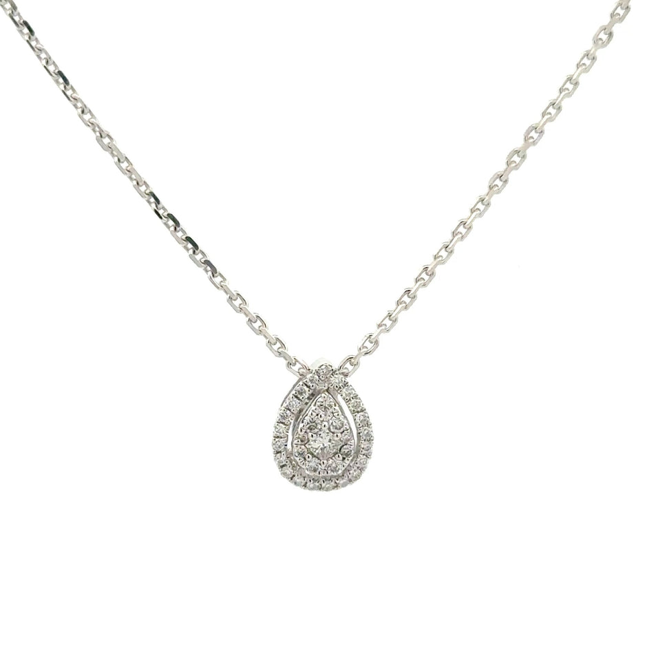 Diamant - Tropfenanhänger 18kt (750 Weißgold) - Juwelier BenjaminDiamant - Tropfenanhänger 18kt (750 Weißgold)