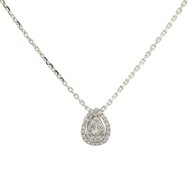 Diamant - Tropfenanhänger 18kt (750 Weißgold) - Juwelier BenjaminDiamant - Tropfenanhänger 18kt (750 Weißgold)