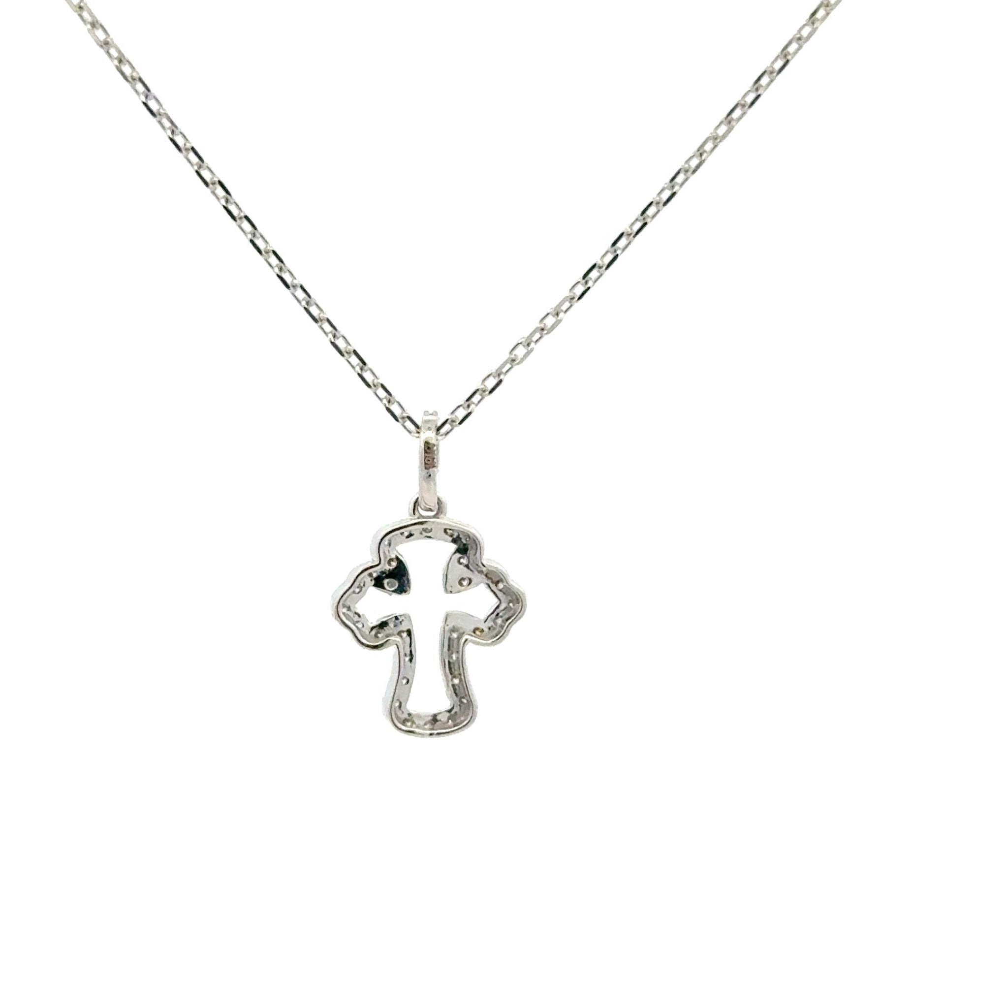 Diamanten - Kreuzanhänger 18kt (750 Weißgold) - Juwelier BenjaminDiamanten - Kreuzanhänger 18kt (750 Weißgold)
