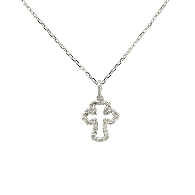 Diamanten - Kreuzanhänger 18kt (750 Weißgold) - Juwelier BenjaminDiamanten - Kreuzanhänger 18kt (750 Weißgold)