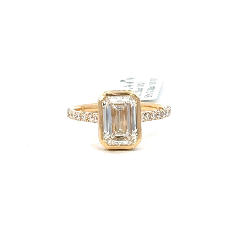 Emerald Diamantring 18kt (750 Gelbgold) - Juwelier BenjaminEmerald Diamantring 18kt (750 Gelbgold)