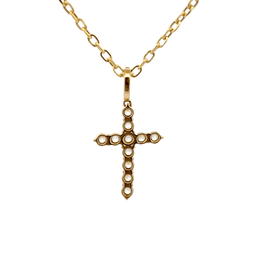 Goldkreuz x Ankerkette 14 kt (585 Gold) - Juwelier BenjaminGoldkreuz x Ankerkette 14 kt (585 Gold)