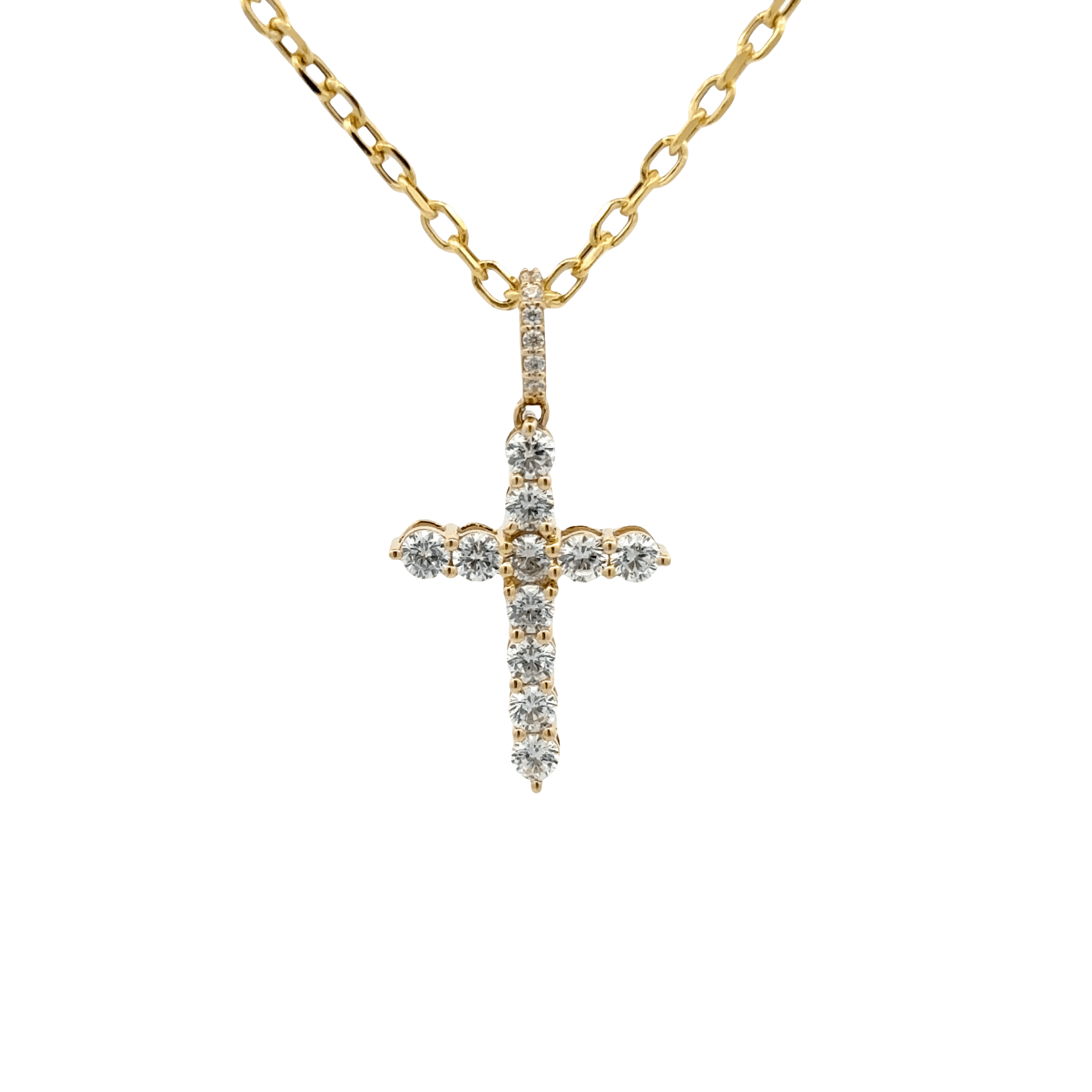 Goldkreuz x Ankerkette 14 kt (585 Gold) - Juwelier BenjaminGoldkreuz x Ankerkette 14 kt (585 Gold)