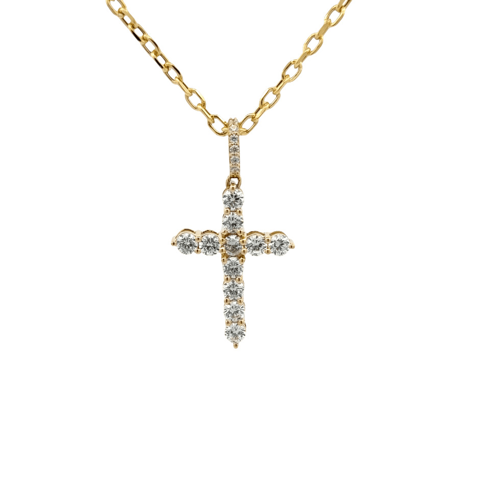Goldkreuz x Ankerkette 14 kt (585 Gold) - Juwelier BenjaminGoldkreuz x Ankerkette 14 kt (585 Gold)