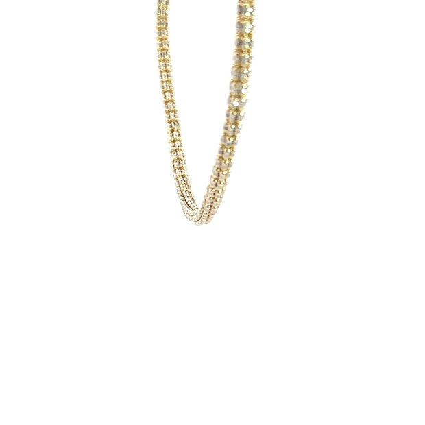 Iced Chain (4mm) 14kt (585 Gelbgold / Weißgold) - Juwelier BenjaminIced Chain (4mm) 14kt (585 Gelbgold / Weißgold)