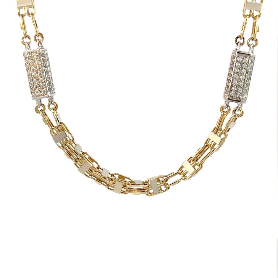 Käfigkette 5.5mm x Steine - 14kt (585 Gold) - Juwelier BenjaminKäfigkette 5.5mm x Steine - 14kt (585 Gold)