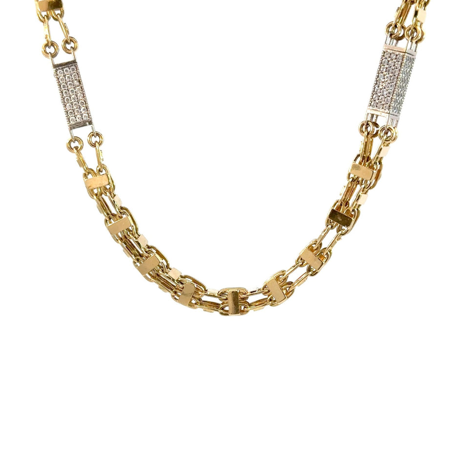 Käfigkette 5mm x Steine - 14kt (585 Gold) - Juwelier BenjaminKäfigkette 5mm x Steine - 14kt (585 Gold)