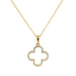 Kleeblatt - Anhänger aus 14kt Gelbgold x Panzerkette - Juwelier BenjaminKleeblatt - Anhänger aus 14kt Gelbgold x Panzerkette