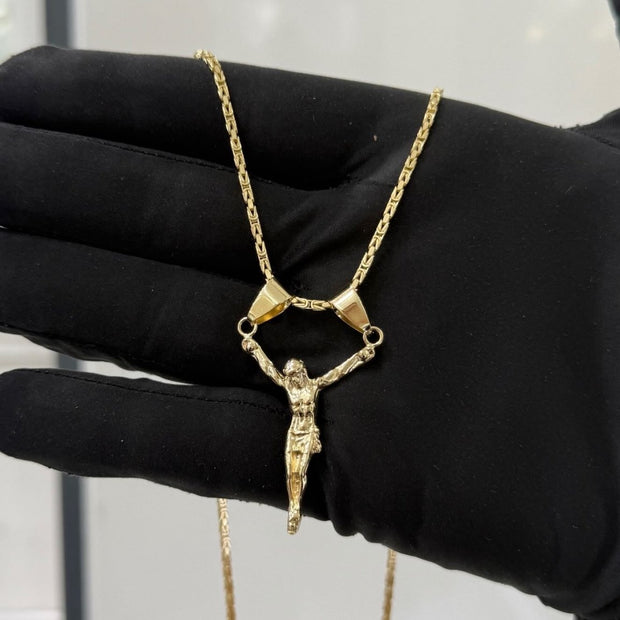 Königskette mit Jesus Anhänger - Juwelier BenjaminKönigskette mit Jesus Anhänger