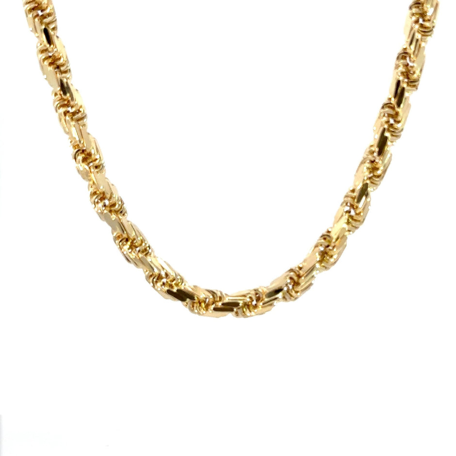Kordelkette - diamantisiert 14kt (585 Gold) 5mm - Juwelier BenjaminKordelkette - diamantisiert 14kt (585 Gold) 5mm