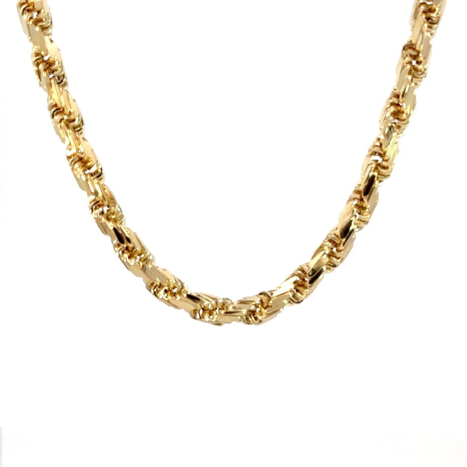 Kordelkette - diamantisiert 14kt (585 Gold) 5mm - Juwelier BenjaminKordelkette - diamantisiert 14kt (585 Gold) 5mm
