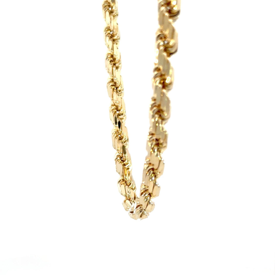 Kordelkette - diamantisiert 14kt (585 Gold) 6mm – Ansicht 2