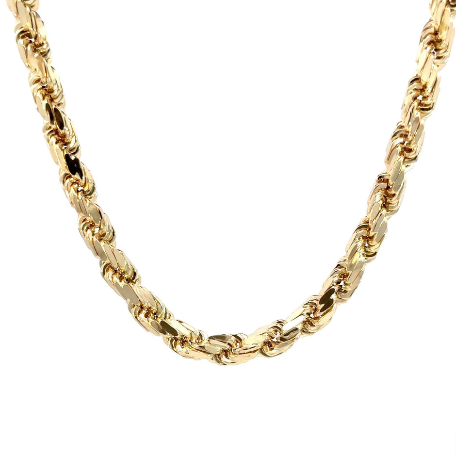 Kordelkette - diamantisiert 14kt (585 Gold) 6mm – Juwelier Benjamin