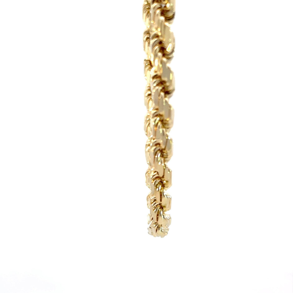 Kordelkette - diamantisiert 14kt (585 Gold) 6mm – Ansicht 4
