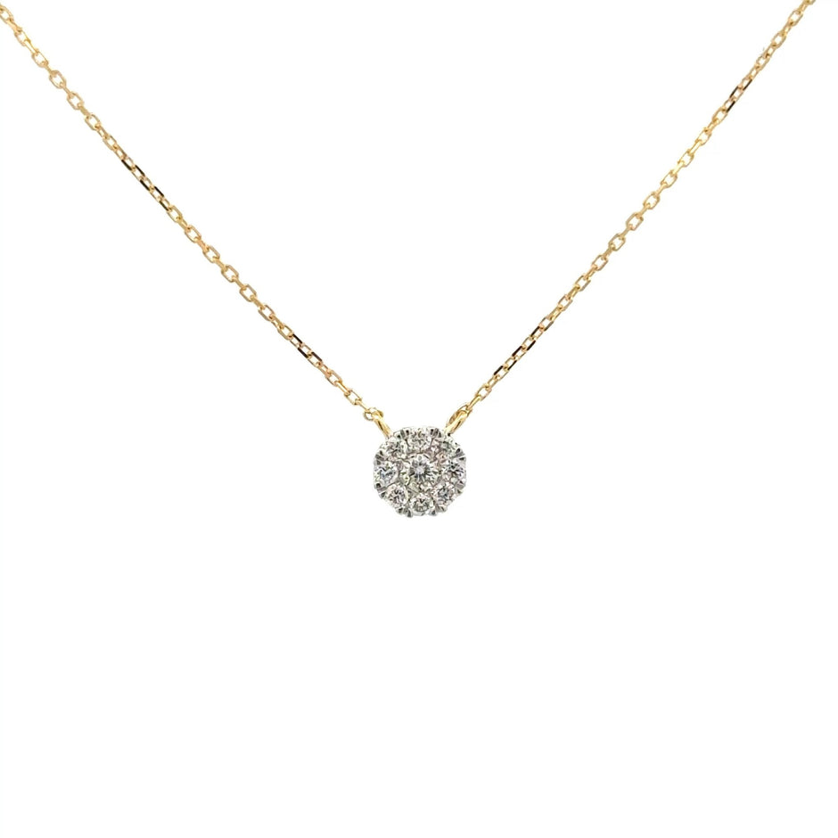 Kreisförmiger Diamantanhänger 18kt (750 Gold) - Juwelier BenjaminKreisförmiger Diamantanhänger 18kt (750 Gold)
