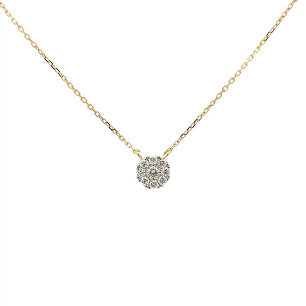 Kreisförmiger Diamantanhänger 18kt (750 Gold) - Juwelier BenjaminKreisförmiger Diamantanhänger 18kt (750 Gold)