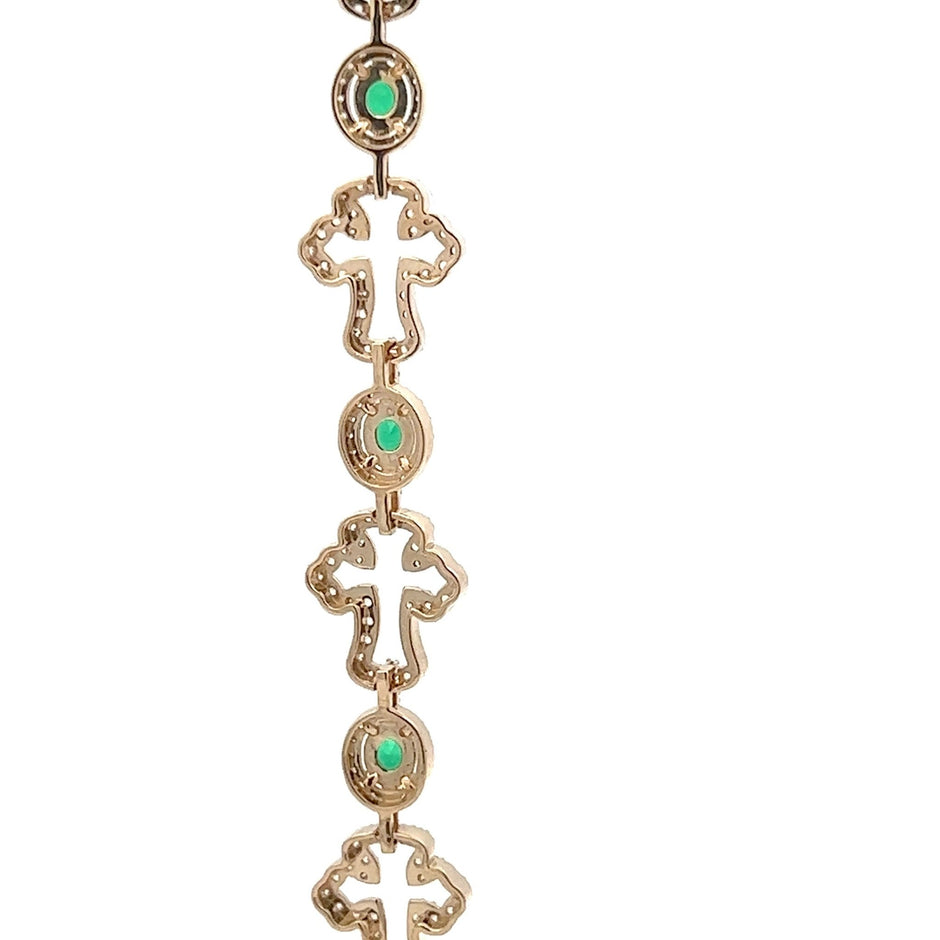 Kreuz Armband 14 kt / 585 Gold - Juwelier BenjaminKreuz Armband 14 kt / 585 Gold