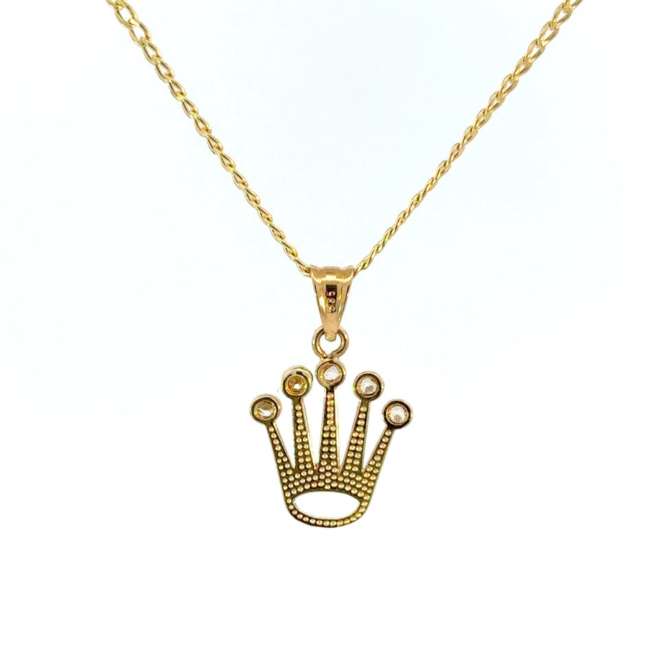 Kronen Anhänger aus Gelbgold 14kt (585 Gelbgold) - Juwelier BenjaminKronen Anhänger aus Gelbgold 14kt (585 Gelbgold)