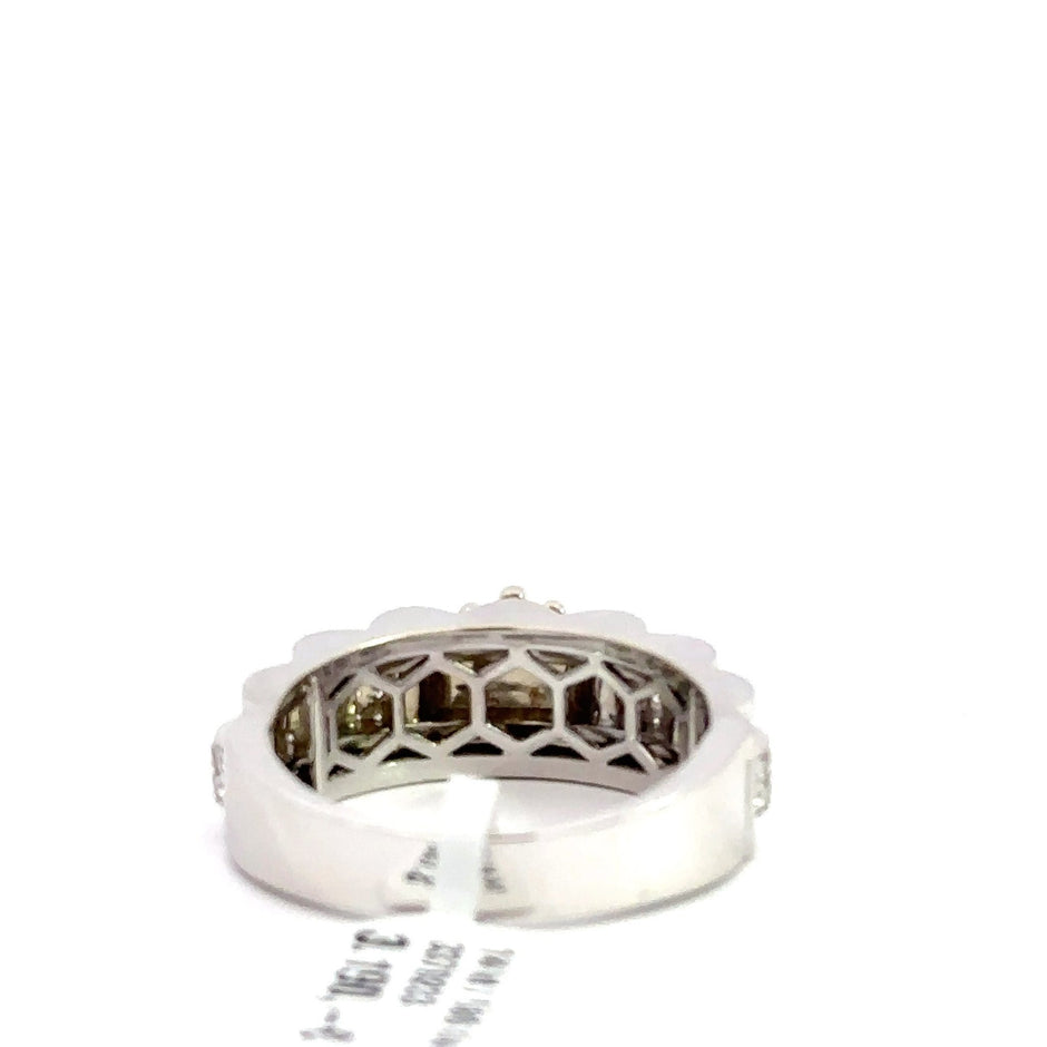 Kronenring Herren - 14 kt (585 Weißgold) - schmal – Ansicht 3