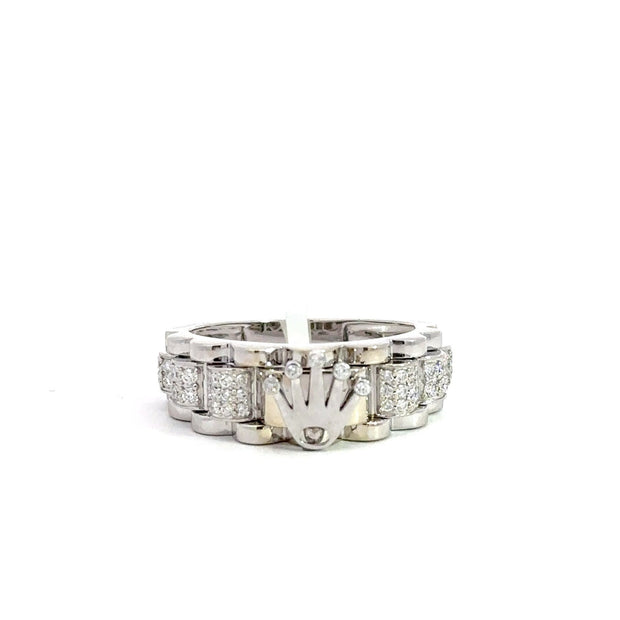 Kronenring Herren - 14 kt (585 Weißgold) - schmal - Juwelier BenjaminKronenring Herren - 14 kt (585 Weißgold) - schmal
