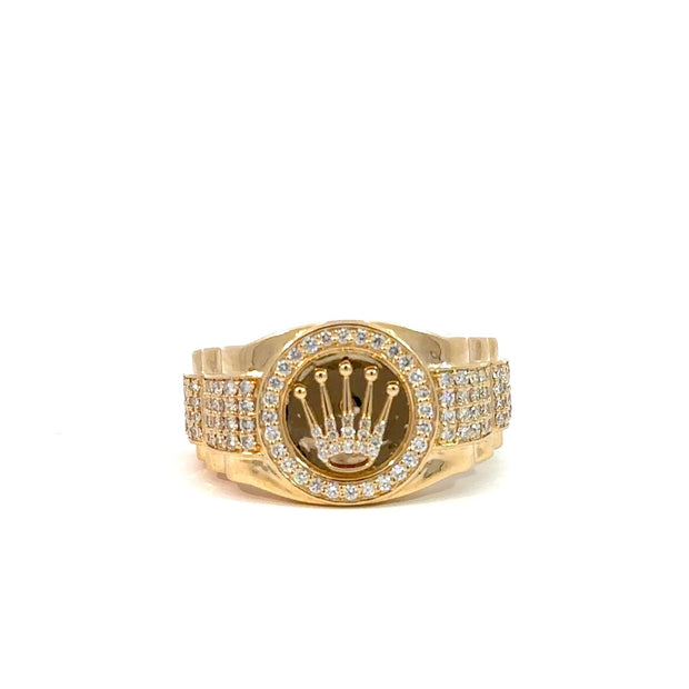 Kronenring Herren - 18 kt (750 Gelbgold) - breit - Juwelier BenjaminKronenring Herren - 18 kt (750 Gelbgold) - breit