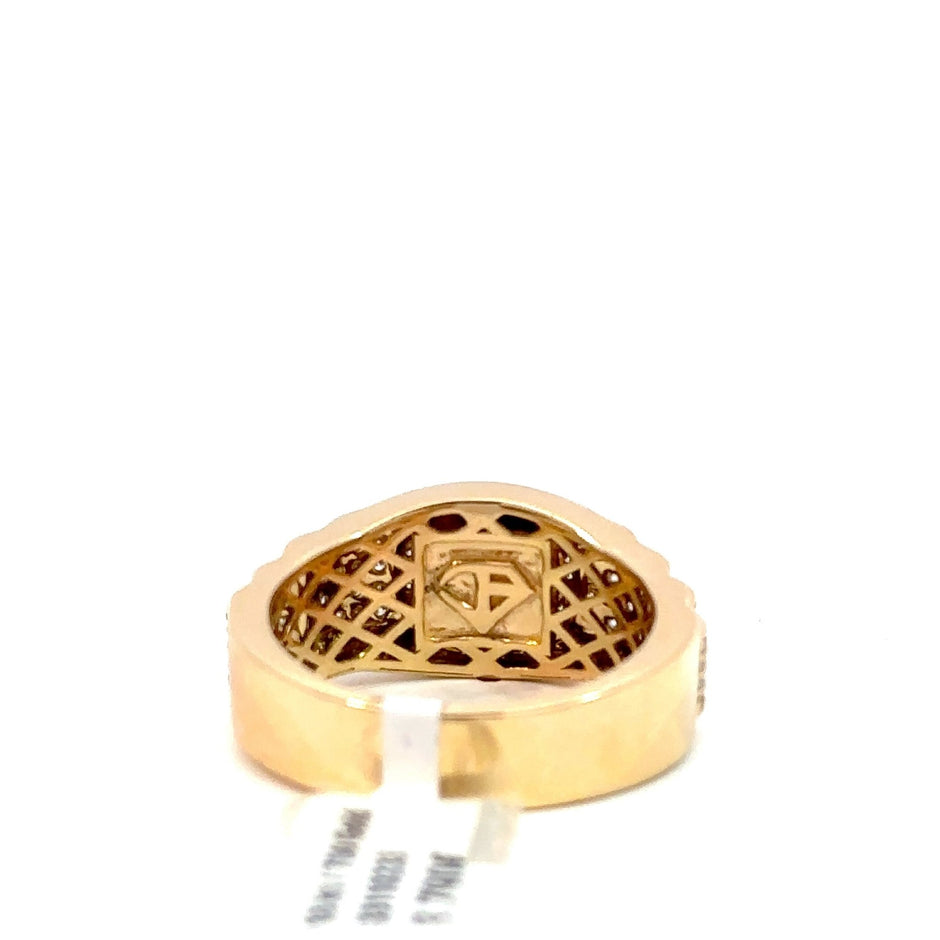 Kronenring Herren - 18 kt (750 Gelbgold) - schmal – Ansicht 3
